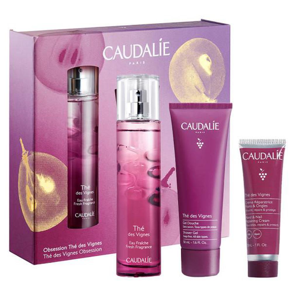 Caudalie the vigne eau fraiche 50ml+ gel ducha 50ml + cremas manos 30ml