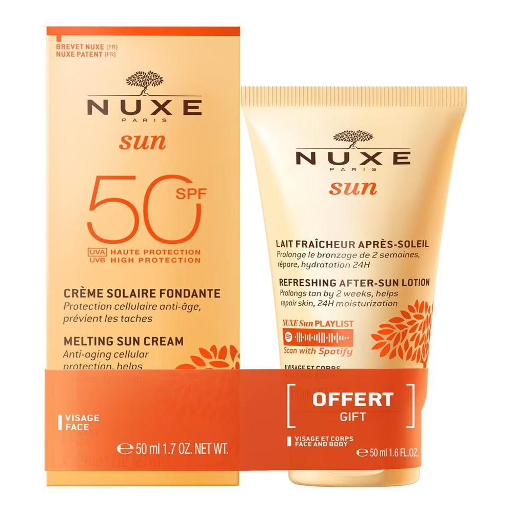 Nuxe sun crema fondante rostro spf50 50ml + after sun 50ml