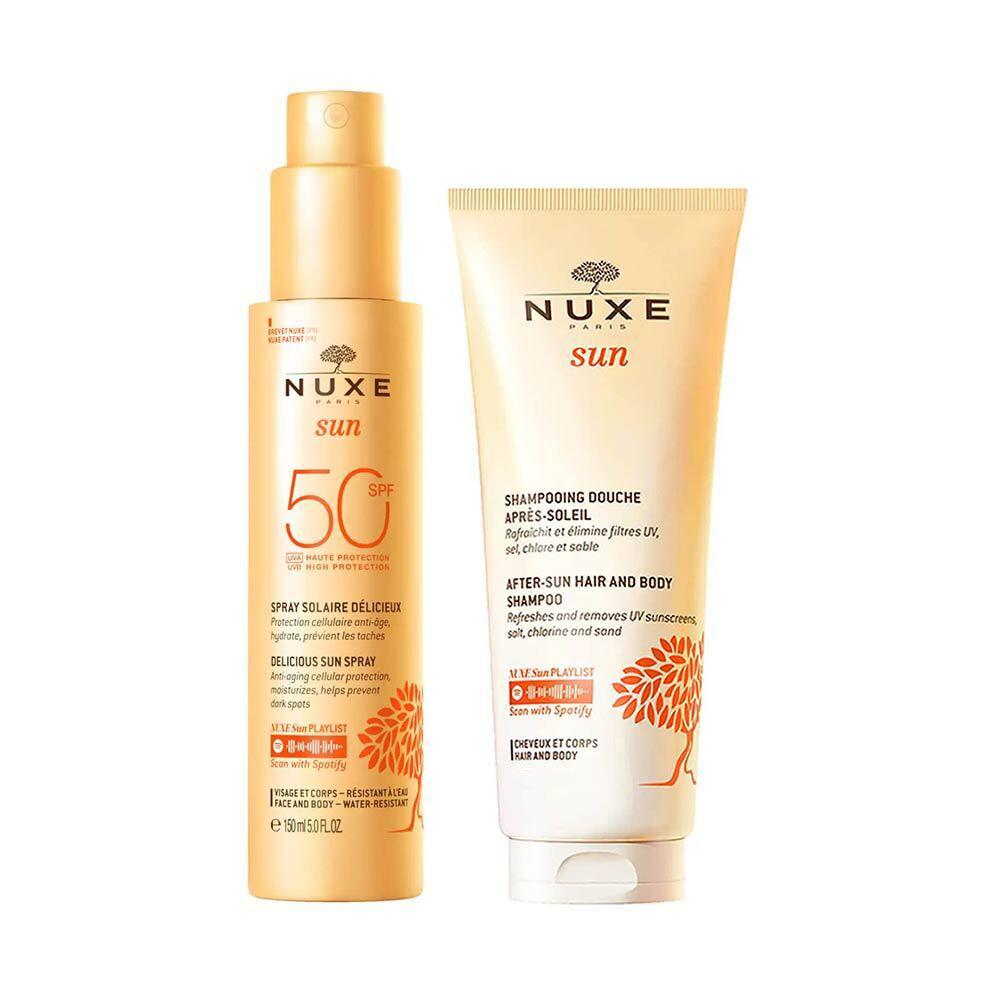 Nuxe sun spray spf50 150ml+  champu after sun