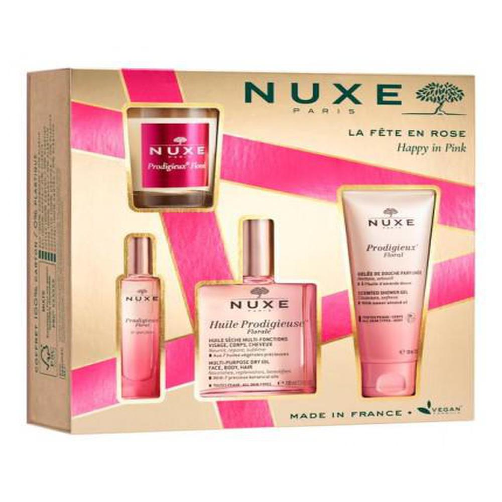 Nuxe huile prodigieuse 50ml + aceite de ducha 100ml+ le parfum 15ml