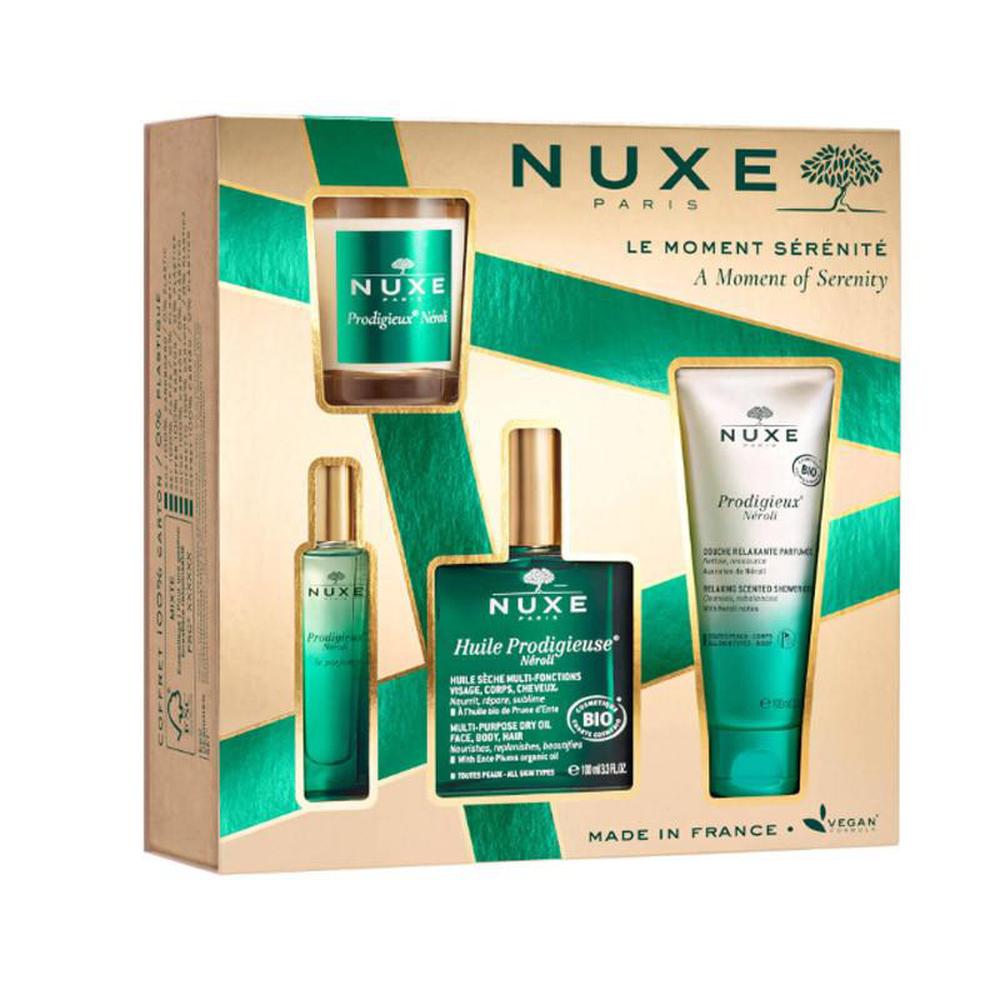 Nuxe huile prodigieuse 50ml + gel de ducha 100ml+ le parfum 15ml