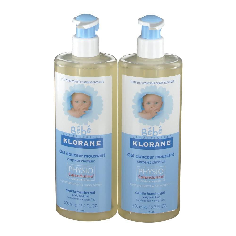 Klorane bebe gel limpiador suave 2x500ml